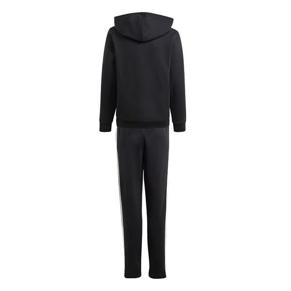 Adidas Tiberio Colorblock Fleece Tracksuit Set for J150 3-Stripes Kids, DTP57, Top Black/White/Grey Five, Bottom Black/White (IB4094)