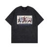 Hip-hop Heavy Washing Water Old Cartoon Short-sleeved OVERSIZE Loose Men's and Women's Same T-shirt American High Street Tide Brand