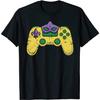 T-shirt Noir Mardi Gras Gamer Contrôleur de Jeu pour Garçons 11 ans, Hommes, Femmes et Enfants