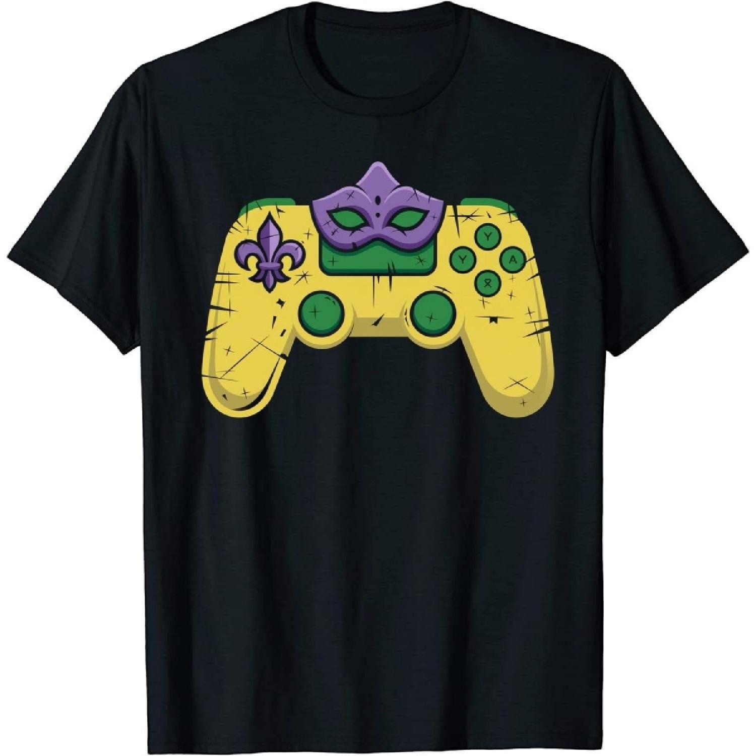 

Video Game Controller Gamer Mardi Gras Boys 11 Tshirt for Men, Women and Kids Black XXXXXL різнокольоровий