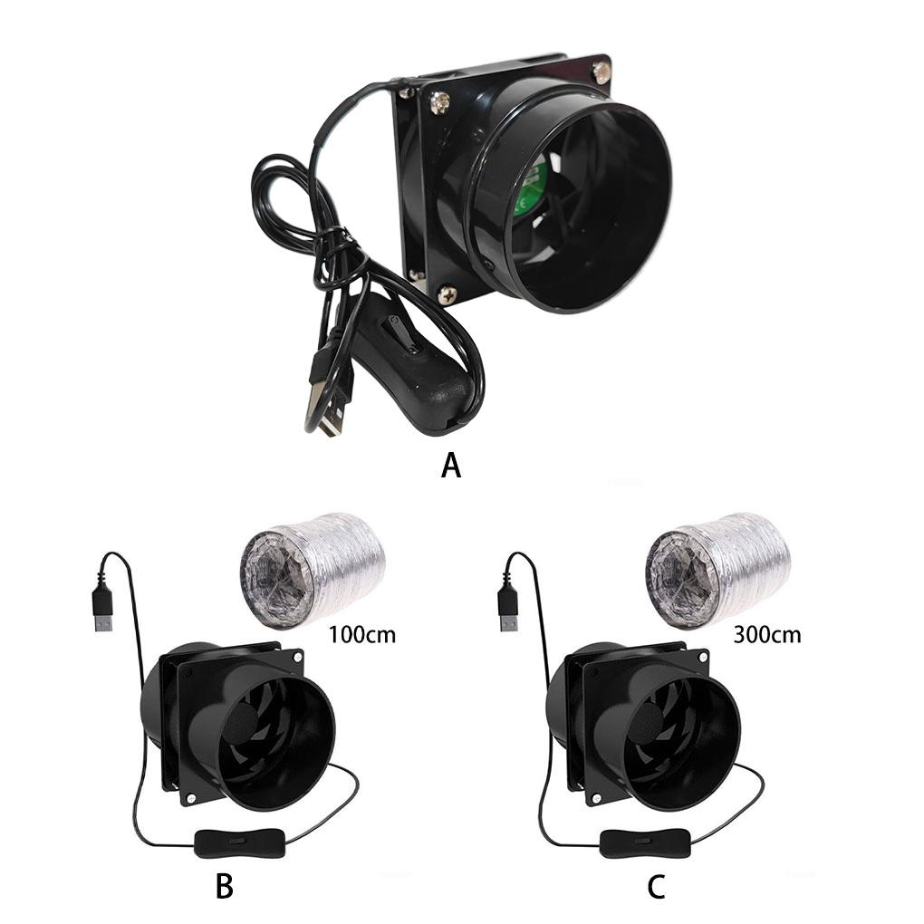 Hochgeschwindigkeits-Abluftventilator mit 1 m Rohr - Langlebiger Lüfter für Haus, Badezimmer, Garage, Arbeitsplatz