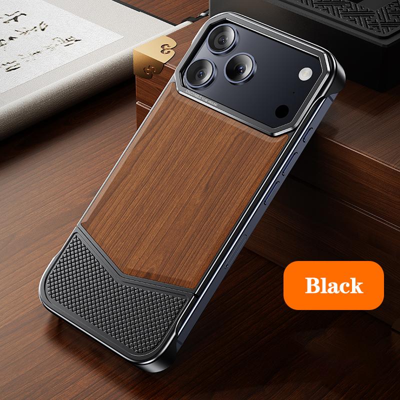 

Eary Solid Wooden Phone Case for iPhone 17 Pro Max for Magsafe Magnetic Frameless Bumper Shockproof Drop Protection Cover Shell iPhone17 Pro Max
