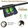 Battery Operated Wall Sconce with Remote, 3000K-6000K Dimmable Sconces Battery Operated 360° Rotatable, Wireless Wall Lights for Living Room,