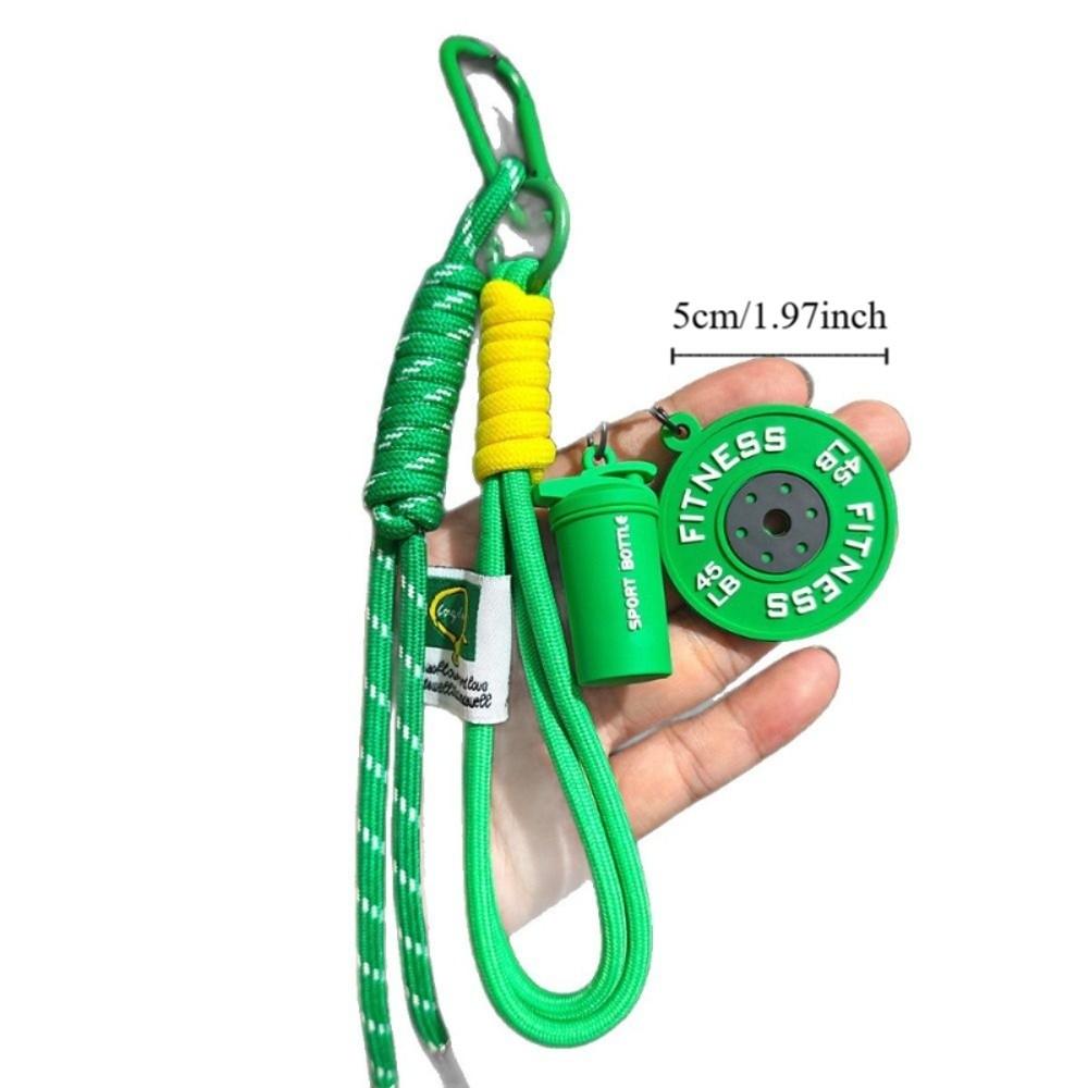 Detachable Barbell Plates Keychain Water Cups D-shaped Buckle Simulation Barbell Keyring Creative Dopamine
