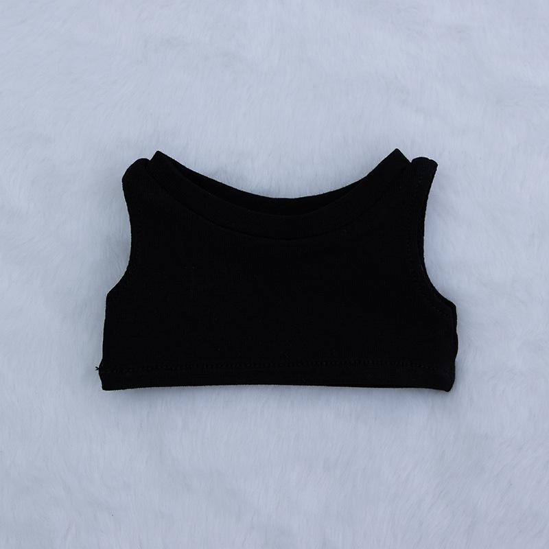 High Neck Sleeveless T-shirt for 10cm-20cm Dolls - Versatile Cotton Plush Fabric