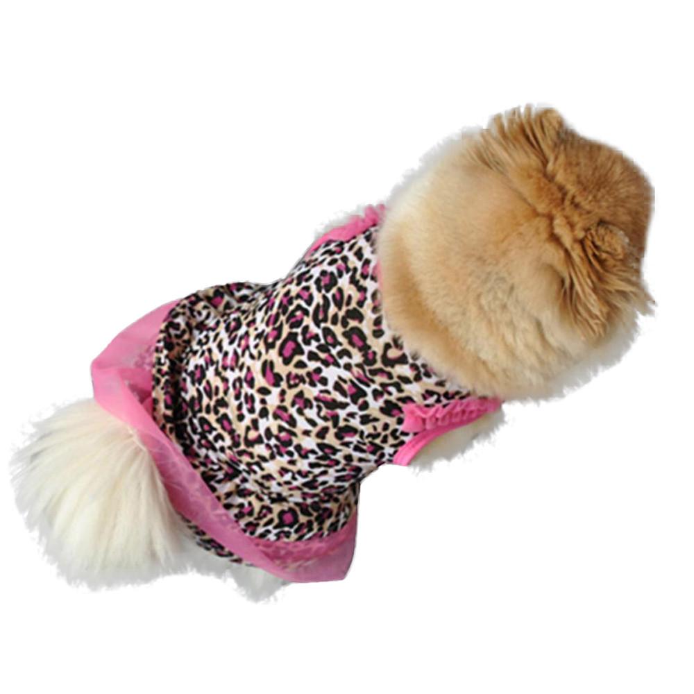 Warm Dog Coats Pets Leopard Pattern Tutu Coat Dress Puppy Hoodies Both Sides Wear Dog Clothes Puppy Clothes Ropa Perro