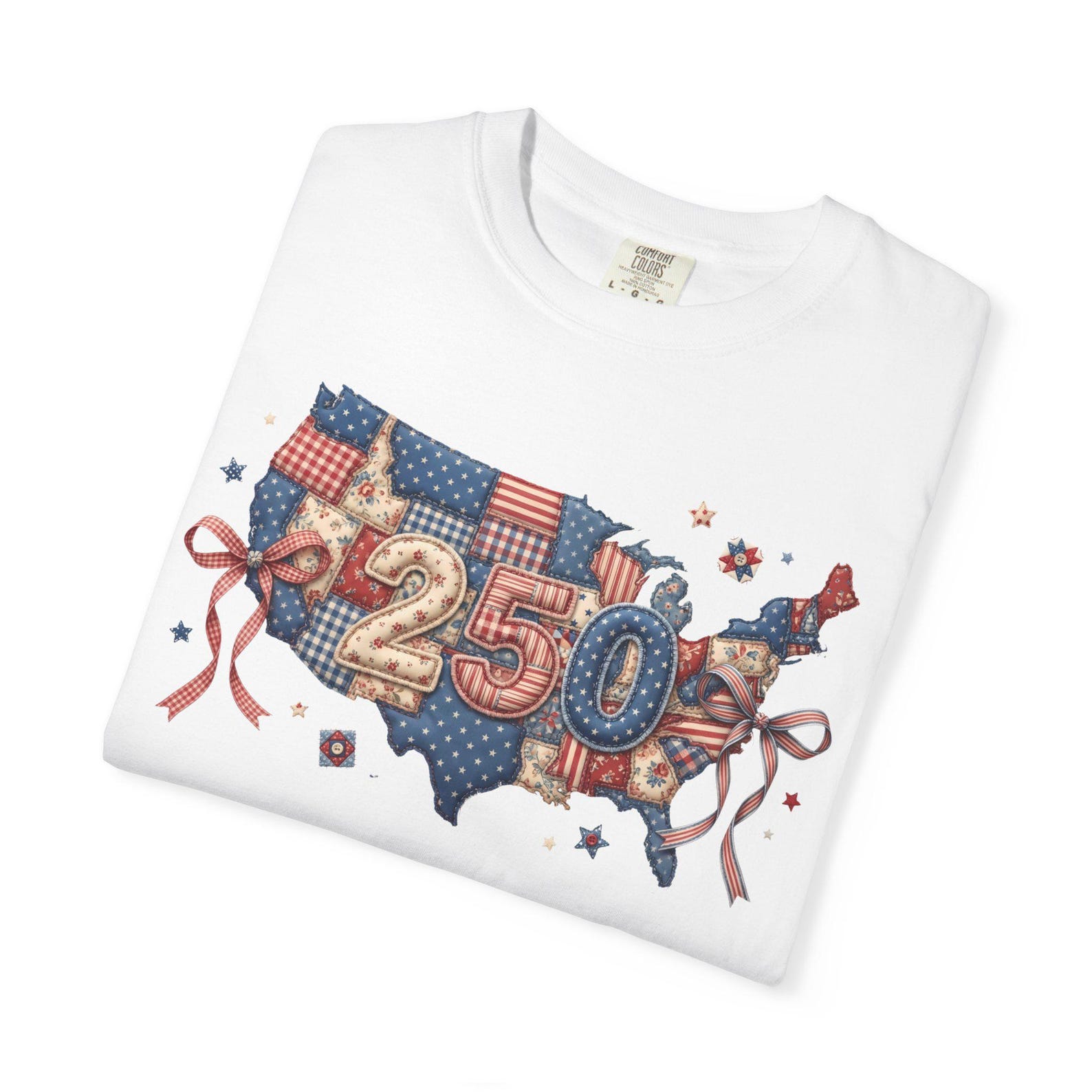 Plus Size USA Map T-Shirt, USA 250 birthday Celebration Shirt, Patriotic Gift, Girly Fourth of July, Americana Tee, Comfort Colors Shirt S