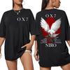 Rapper Niro OX7 Album 2026 Merch Graphic T Shirts Men Women Harajuku Oversized Retro T-shirt Casual Pure Cotton Tees Streetwear