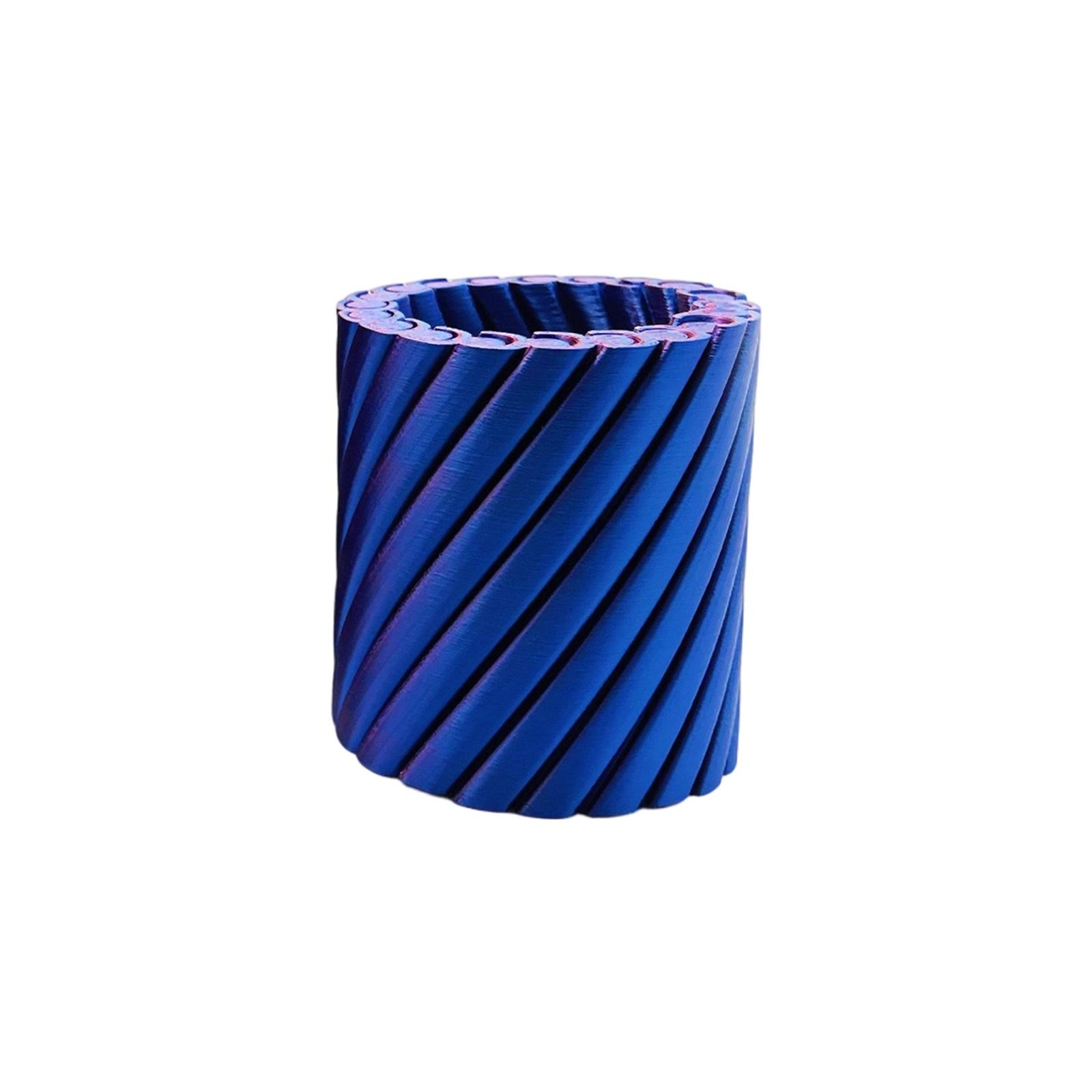 

3D Printed Rotating Decompression Pen Holder - Two-tone Gradient Desktop Storage Box, Rotating Stress-relieving Toy, Available In Multiple Colors. One Size