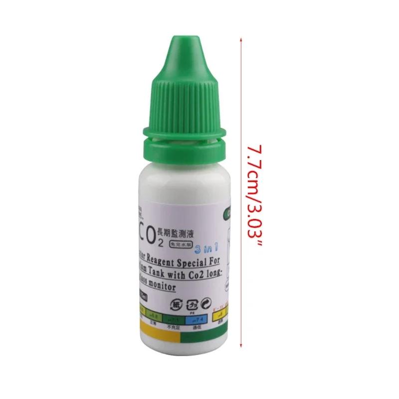 Ny 15 ml Akvarium CO2-lösning Monitorvätska Glas Koldioxidkontroll