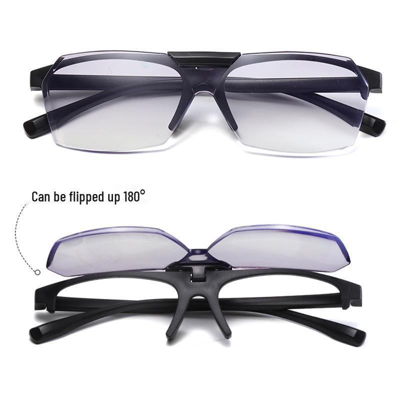 Unisex Flip-Top Reading Glasses for Far and Near Sightedness, Ideal for Driving and Walking, Perfect for Presbyopia.