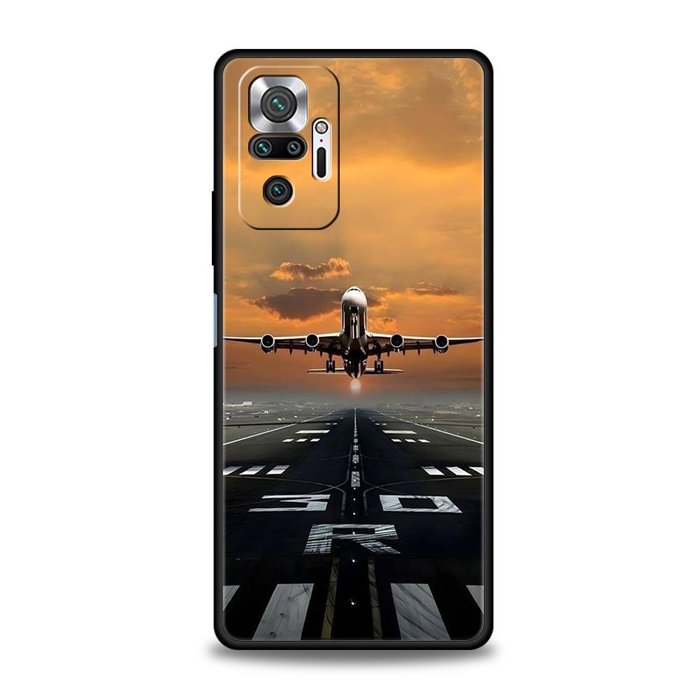 Travel-Nspired Airplane Route Phone Case Cover for Redmi 14C 10C Note 15 14 13 12 10 11 K40 Pro Plus Soft TPU Shockproof Fundas