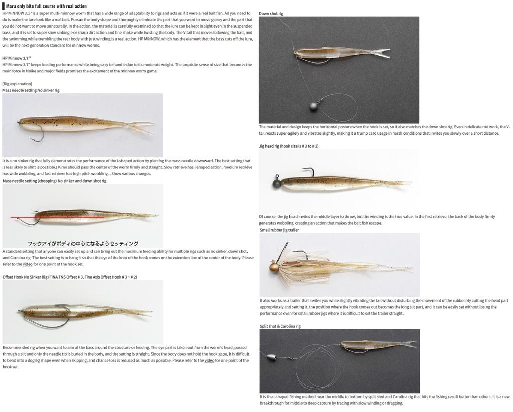 OSP Soft Lure HP Minnow 3.1 Inches W-064 (9046)