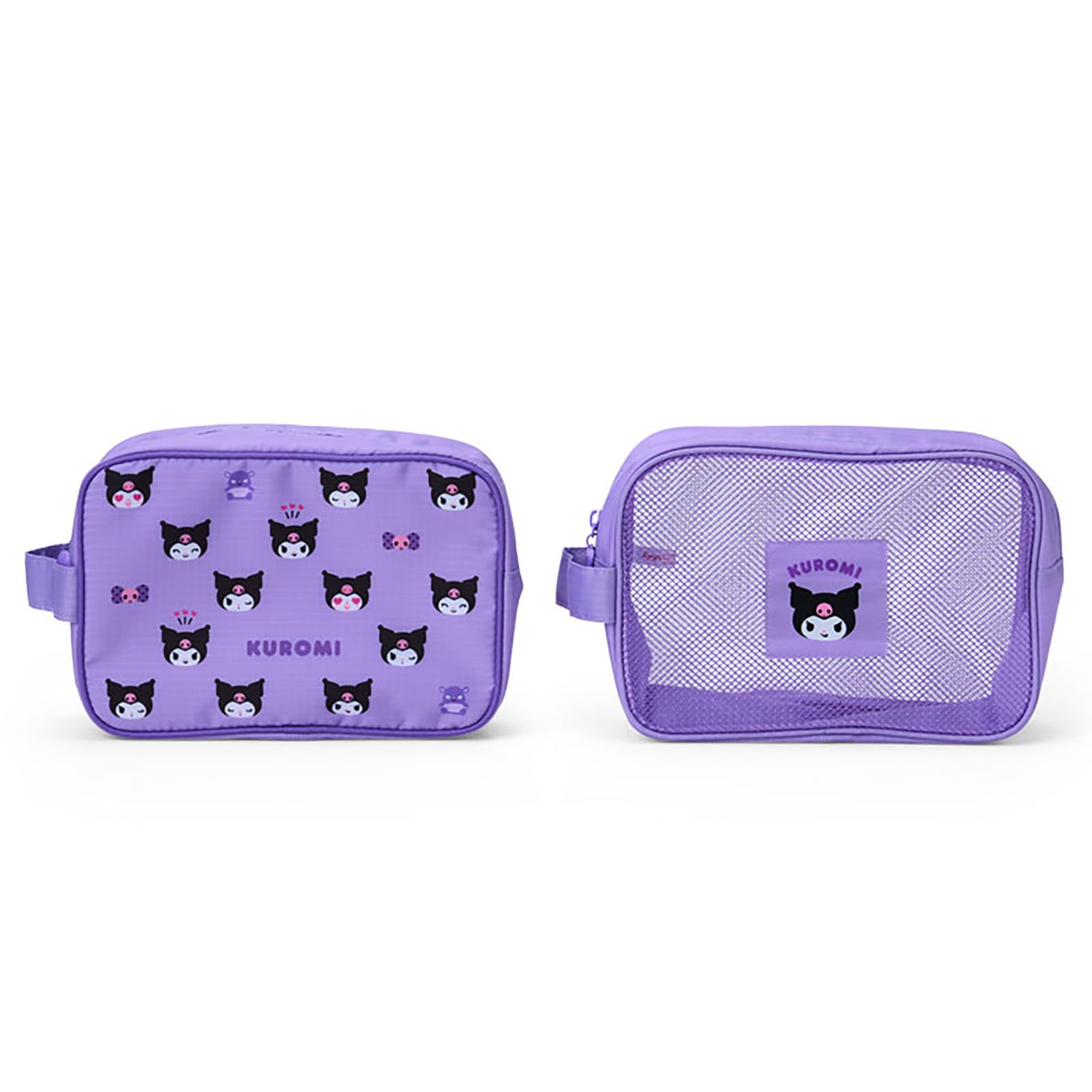 

Sanrio Kuromi Polyester Travel Pouch Set for Organizing Small Ages 3 and 679534 (2-Piece Set) Items, Up,