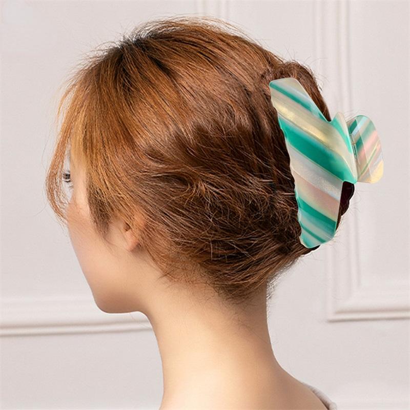 Vintage Hair Clips for Women Acetate Claw Clip Elegant Gradient Color 8.5cm Hair Clip Girls Hair Claw Hair Accessories New