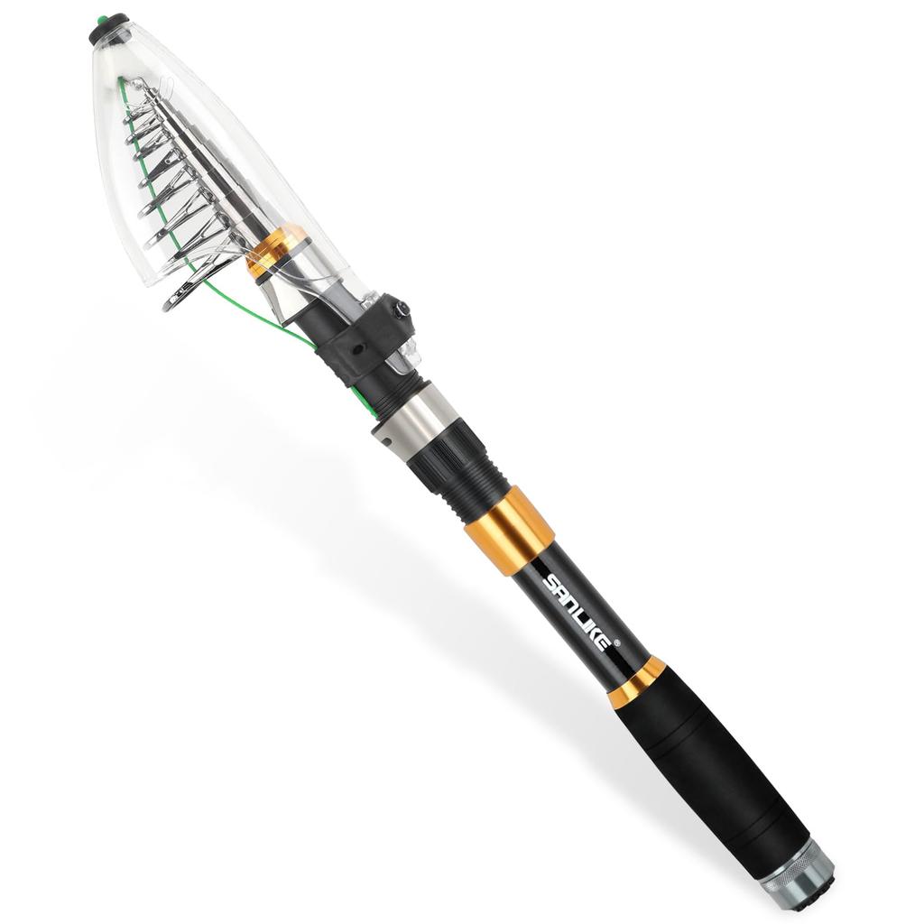SANLIKE Compact Casting Telescopic Fishing Carbon for Sabiki River Freshwater Fishing for Children Rod, Rod, 90% Fiber, Fishing, Fishing, Fishing,