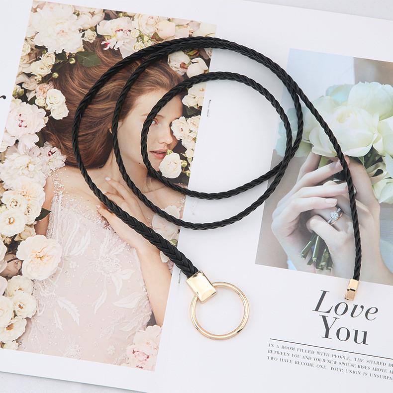 Weave Rope Waist Round Buckle Knotted Tassel Waist Chain Women Waist Gift Belt