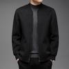 Men's Winter Wool Coat with Stand Collar - Casual, Loose-Fit Cardigan for Middle-Aged and Young Men