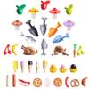 100G/SET Mixed Handheld Food Accessories for Mini Action Figures Assorted Bakery Snack Building Brick Parts Holdable MOC