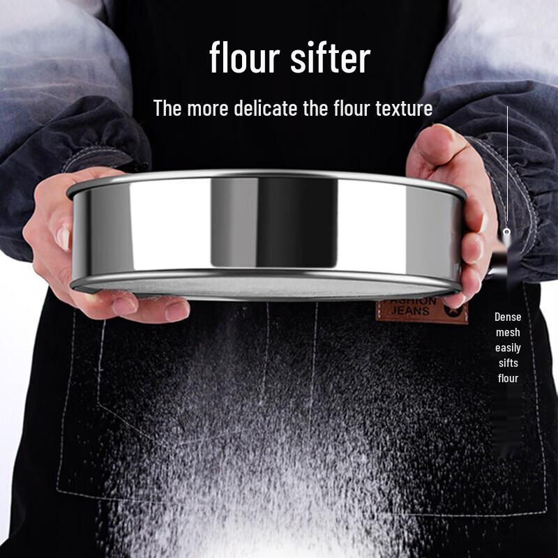 Qiwei Stainless Steel Baking Flour Sieve