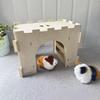 Wooden Bunny Hay Feeder Food Feeding Manger Exercise Training Playhouse Grass Holder for Small