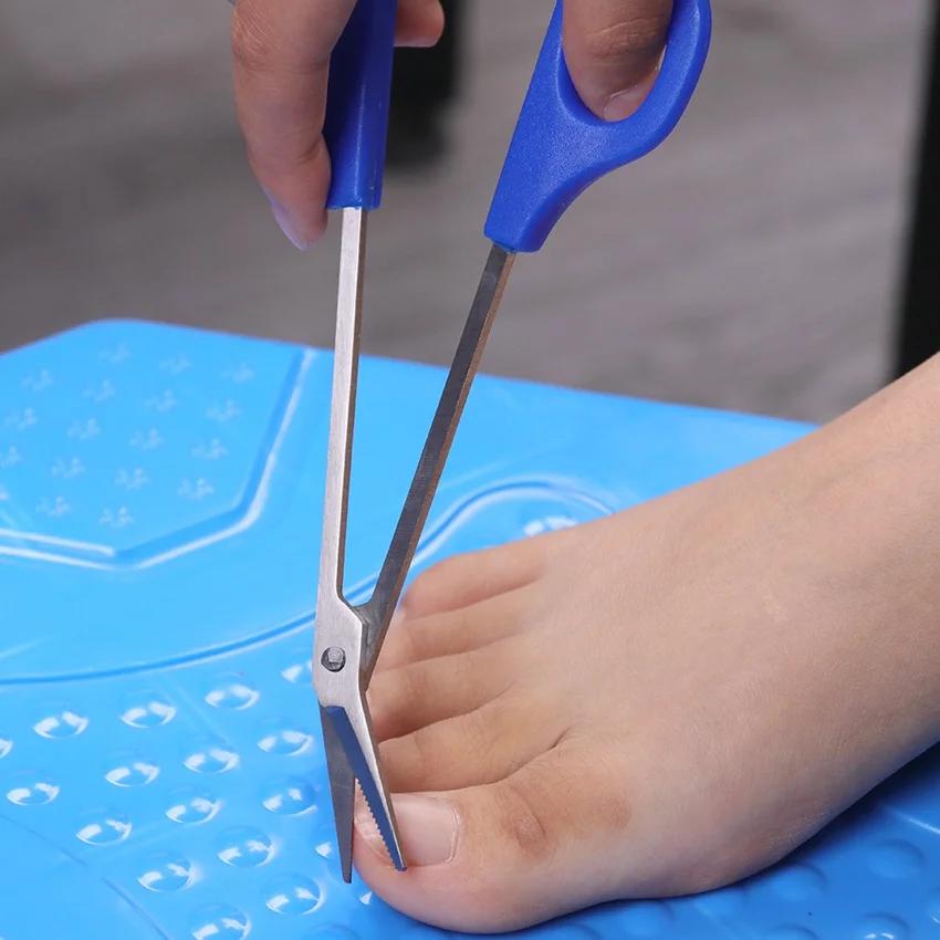 1ks nůžky na nehty s dlouhým dosahem Easy Grip zastřihovač pedikúry Clipper na manikúru pro postižené zastřihovač 20cm(7,87")