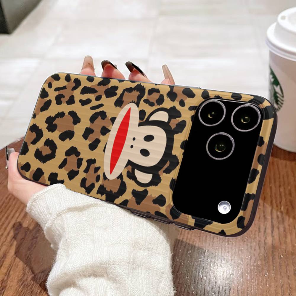 Classic Fashion Logo P-Paul F-Frank For IPhone 16 15 14 13 12 11 17 Pro Max Plus Wave Corrugated Phone Case Anti Drop Cover
