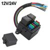 12V/24V 4-Way Car Fuse Box W/ 4/5 Pin Relay 2/3 Relays IP65 Waterproof For Truck RV Car Accessories
