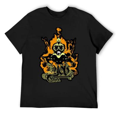 Meditate On Fire T-Shirt Blacks Shirts Graphic Tees Plus Size Clothes Mens Champion T Shirts