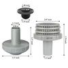 Sada konektorů vodního trysky pro bazén 25022E Pro bazény Intex, Adaptér pro přípojku vstupu/výstupu s mřížkami sítka, Tryska pro hadice 1,25 palce
