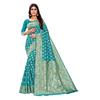 Shasmi Sarees Dámské Umělé Hedvábí Firozi Kanchipuram Saree (SAN PARI S-1 FIROZI)