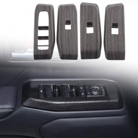 For 2024-25 Toyota Prado Land Cruiser Wood Grain Window Lift Panel Switch Cover