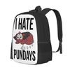 I Hate Pundays 3d Print Design Backpack Student Bag Twelve Animated Series Youtube Petpyves Animation Characters 12