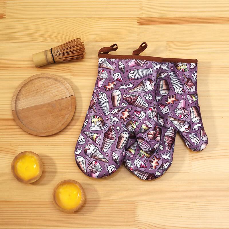 Heat Resistant Fabric Oven Mitts