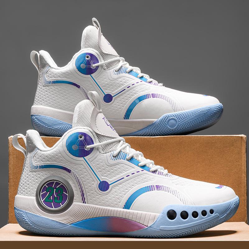 Autumn and winter velvet warm basketball shoes high-top sports shoes couple teenage students actual combat sneakers