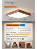 North American Black Walnut LED Ceiling Light - Full Spectrum Eye Protection, New Chinese Style, Square Design for Home Decor