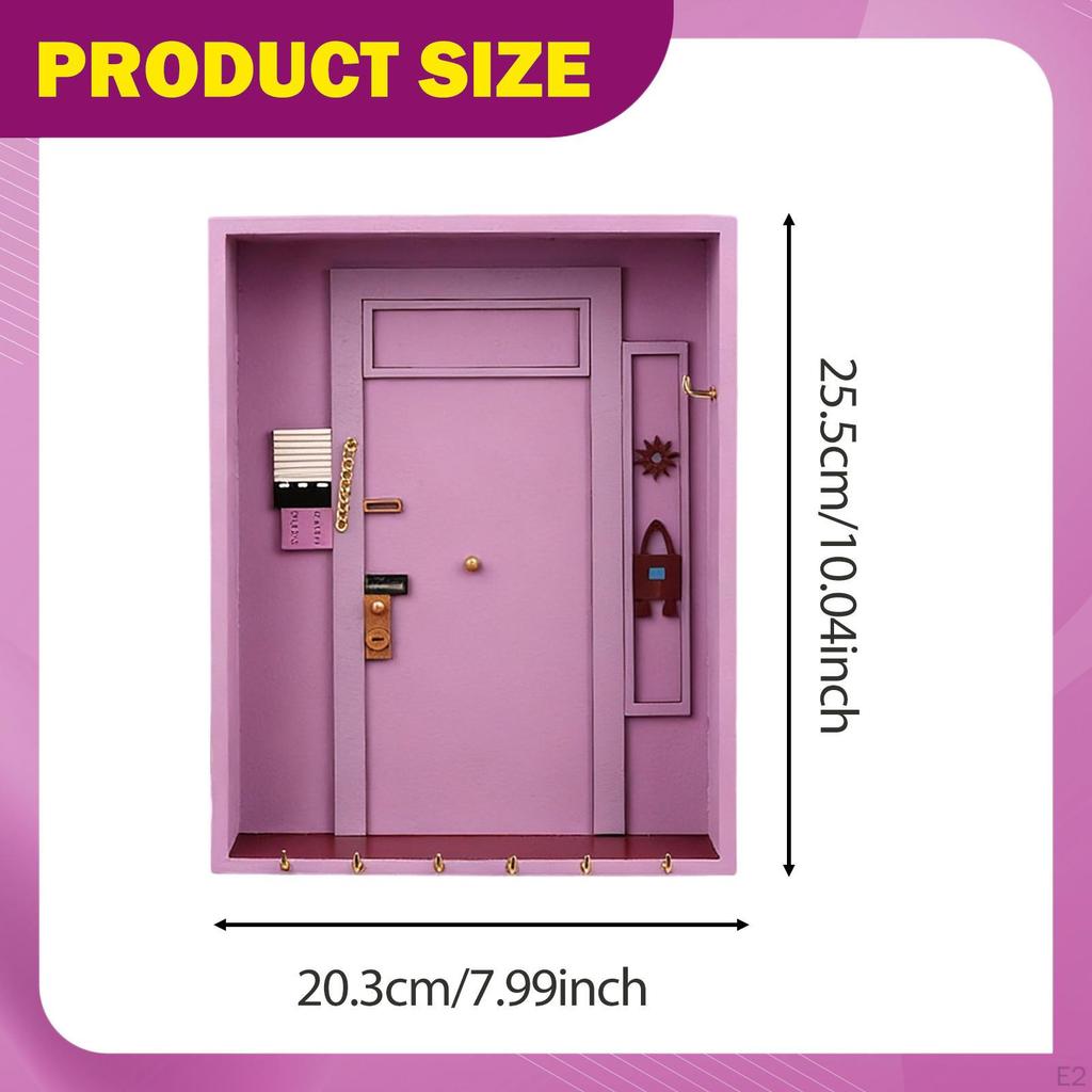 Key Holder for Wall Organizer Organizes Keys and Purses Wooden Cute Rack Hanger Living Room Home