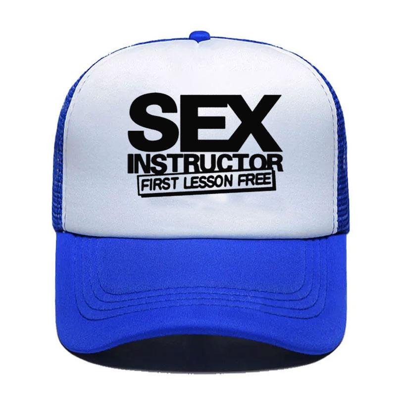 Sex Instructor Funny Creative Baseball Cap Unisex Women Parent-child Hats Mesh Visor Outdoor Adjustable Caps moto gp baseball cap Adult Size