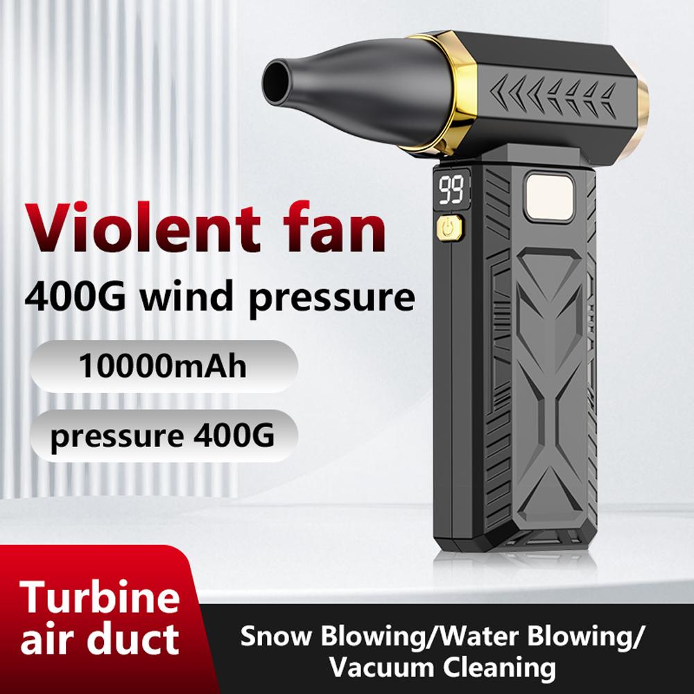 10000mAh Mini Turbo Jet Fan 250000RPM Powerful Air Blower Battery Vacuum Dust Cleaner Strong Winds Brushless Turbo Jet Blower