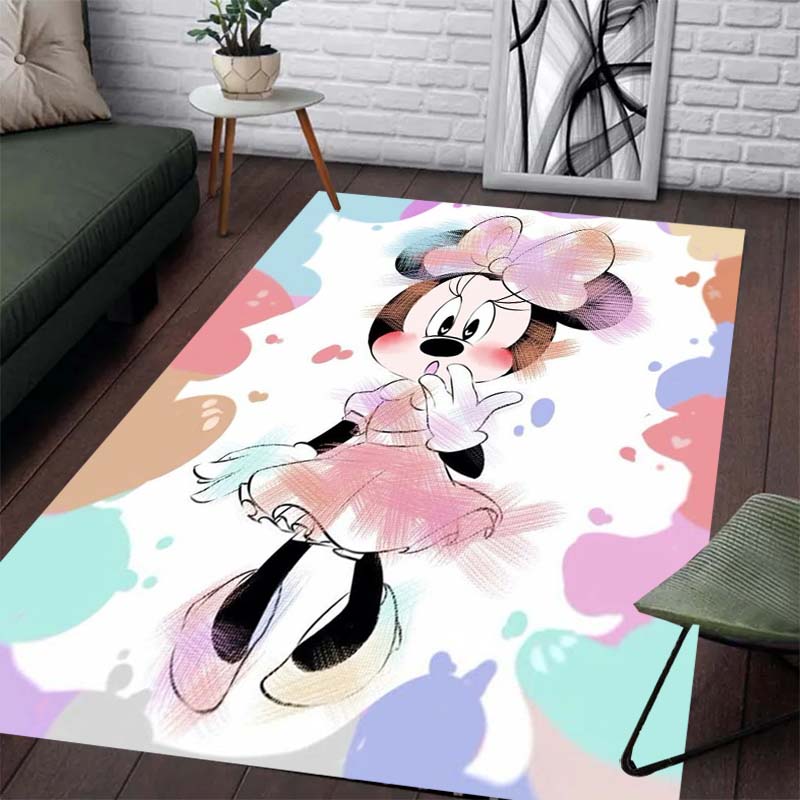 

Black and White Minnie Bowknot Pattern Rug - Slip-resistant Kitchen Mat Outdoor Carpet Home and Bedroom Decoration Birthday Gift 60x90cm