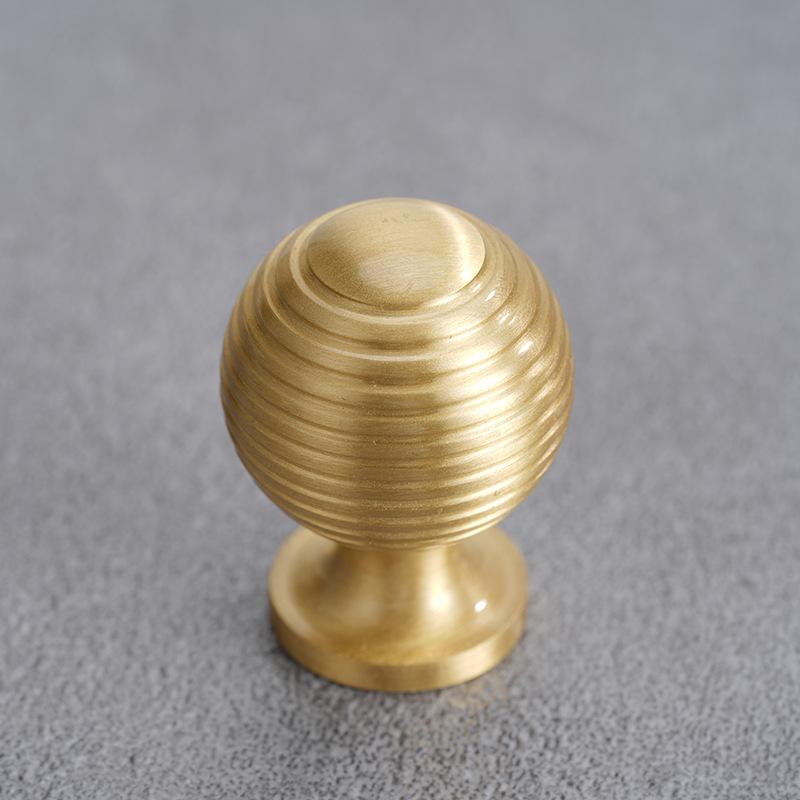 Solid Brass Spherical Cabinet Knob Single Hole Pull Handle for Modern Cabinets Drawers Wardrobes Home or Hotel Use