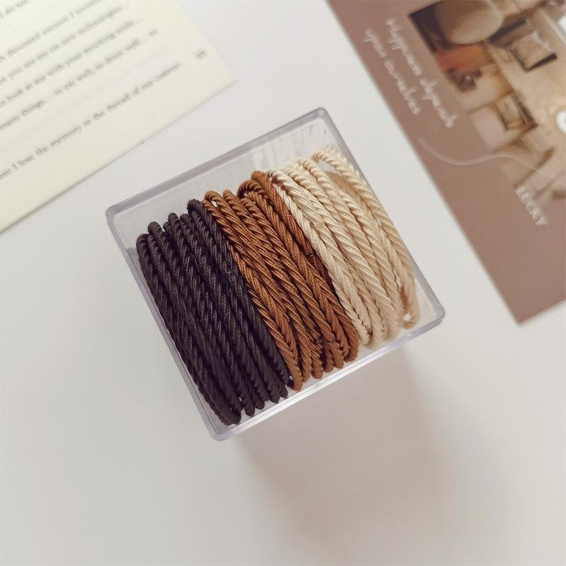 50pcs High elastic rubber bands, women's hair rope headwear, durable, does not hurt hair, simple hair tie