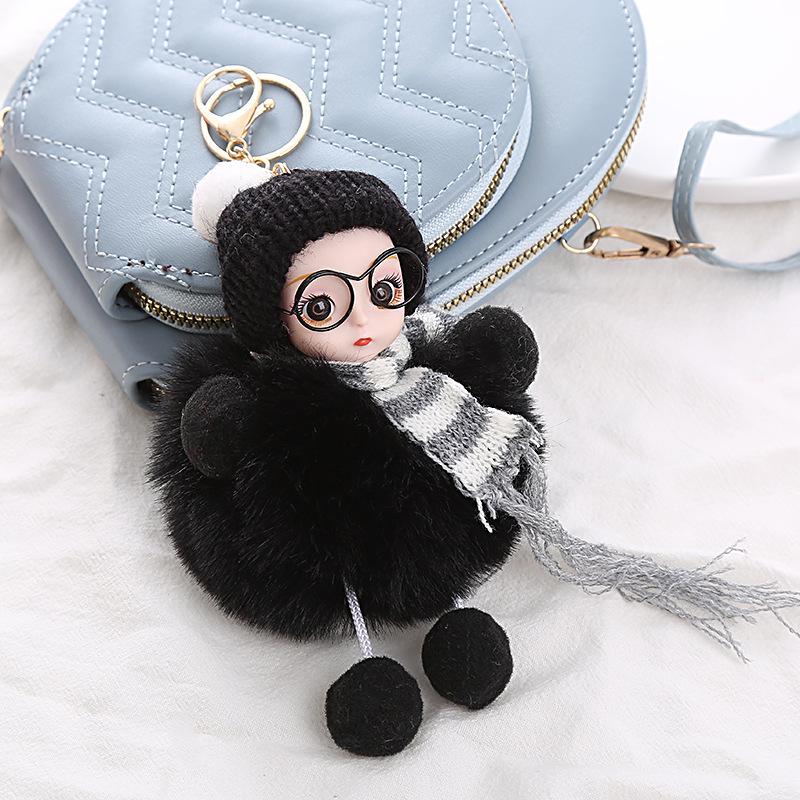 Internet Celebrity Scarf Doll Keychain Plush Pendant: Unisex Bag Charm & Birthday Gift