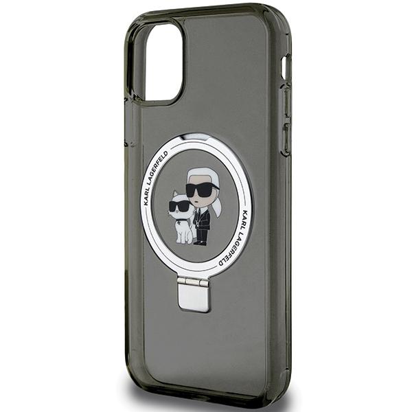 Karl Lagerfeld Klhmn61Hmrskck Iphone 11 / Xr 6.1 Czarny/Black Hardcase Ring Stand Karl&Choupettte Magsafe