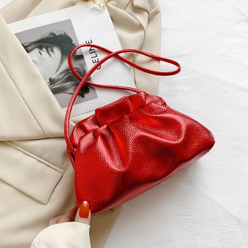 

Розкішна золота сумка Cloud для жінок Шкіряна сумка Hobos Retro Cloud Crossbody Bag Маленька сумка для телефону Дизайнерська сумка-клатч Жіноча Bolsa червоний