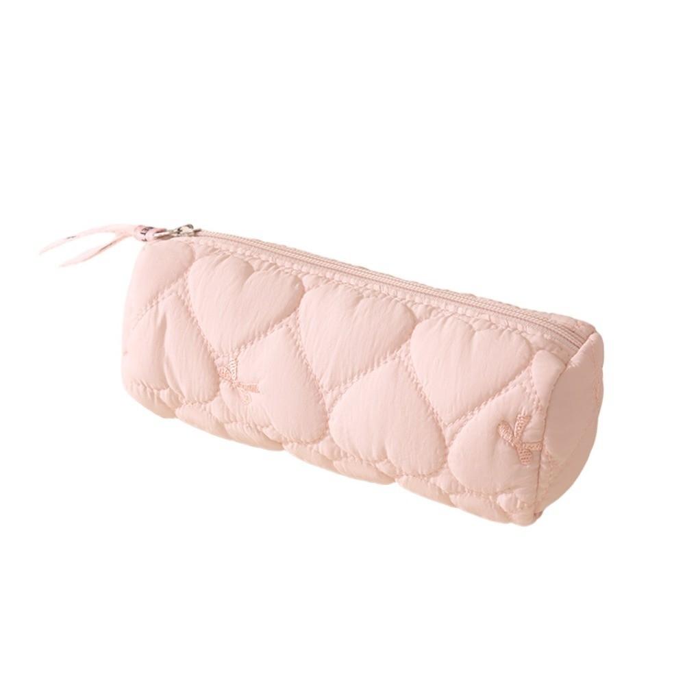 Large Capacity Pencil Case Love Bowknot Design Pencil Box New Makeup Brush Organizer for Students