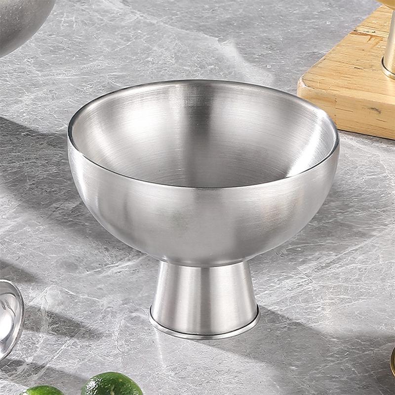 Salad Bowl Food Grade Ice Cream Dessert Cup Golden Silver Stylish Household Tableware for Outdoor Events