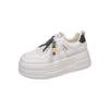 cm height increase small women's shoes leather platform white shoes women's autumn new casual sports board shoes