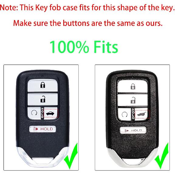 Key Fob Shell Case Replacement Fits for Honda Civic Accord CRV Pilot Passport ight Hybrid EX LX 2016 2017 2018 Keyless Entry Remote Control 5