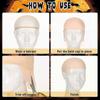 Halloween Bald Cap Costume Set with Beard, Sunglasses and Mustache for Adult Hip Hop Rapper Party